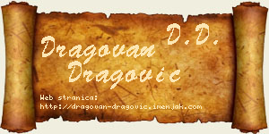 Dragovan Dragović vizit kartica